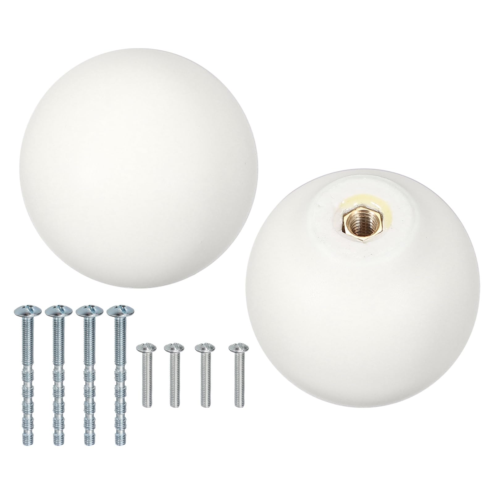 Boutons d'armoire en céramique blanche uxcell 3,3 cm pour meuble de cuisine
