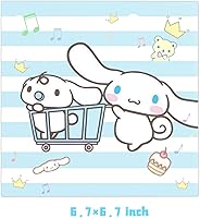 Vista 3 de Paquete de 40 suministros de fiesta de Cinnamorolls 20 platos, 20 servilletas para decoración de fiesta de cumpleaños de Cinnamorolls