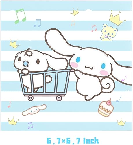 Miniatura 3 de Paquete de 40 suministros de fiesta de Cinnamorolls 20 platos, 20 servilletas para decoración de fiesta de cumpleaños de Cinnamorolls