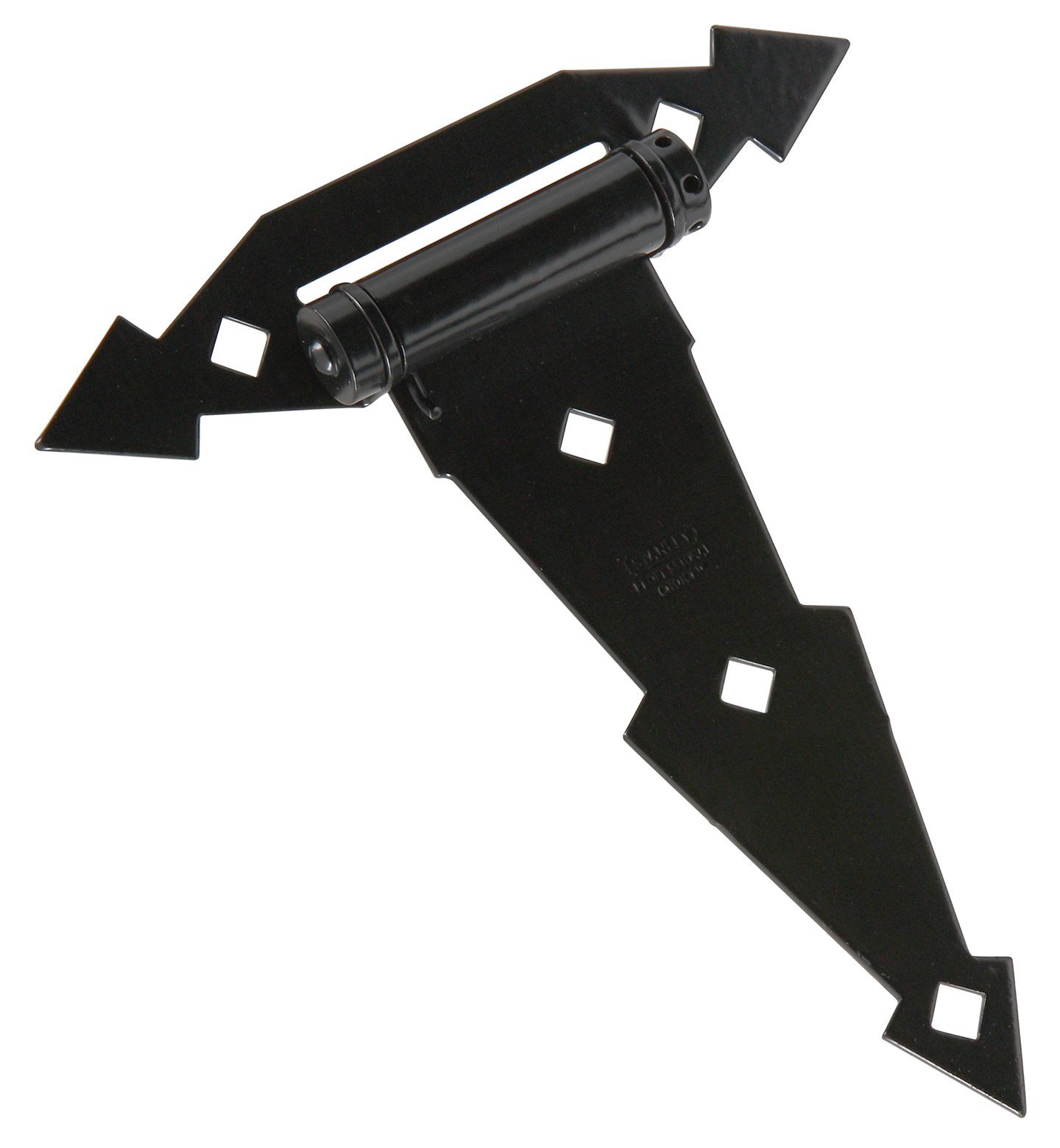 Bisagra en T Ornasprt-Heblk N109-031 negra con resorte ajustable para portones de madera