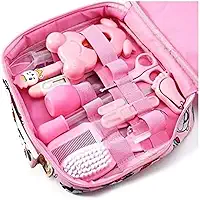 Kit Higiene Maternidade Bebê Cuidados para Recém Nascido com 13 Peças Rosa Completo Útil e Prático Para Seu Bebê