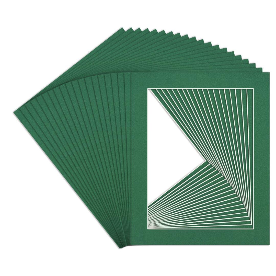 Procut Global 20x16" Emerald Picture Mounts to Fit 16x12" Aperture - Precision Cut Cardboard Photo Mount - Ideal for Frames, Prints, Artwork & Certificates - Sizes & Colours Available - 20 Pack — image 1