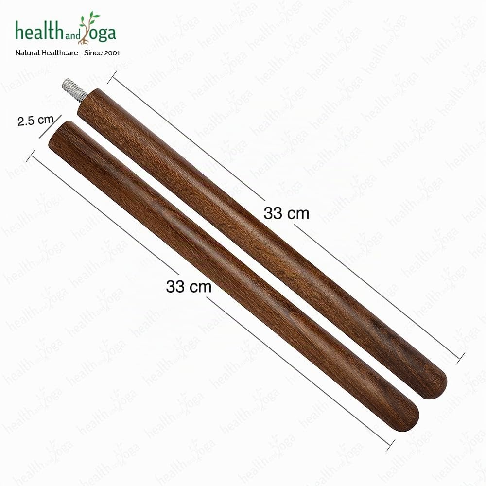 StretchNHeal Multi-Use Wooden Yoga Stick – Physical Workout Exercise Dowel, Stretch and Mobility Stick - Easy Carry, Collapsible and Portable Posture Corrector Pole