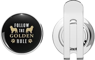 Follow The Golden Rule Retriever Dog Lover Funny Golf Hat Clip with Magnetic Ball Marker