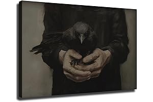 Enchanting Raven Dark Academia Wall Art: Captivating Victorian Elegance for Gothic Home Decor