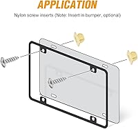 Vista 5 de GOOACC Juego de tornillos para placa de matrícula, tornillos de acero inoxidable con tuercas de nylon para sujetar placas de matrícula delanteras