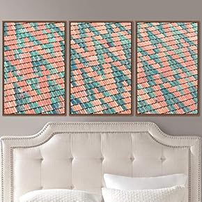 signwin 3 Piece Framed Canvas Wall Art Abstract...