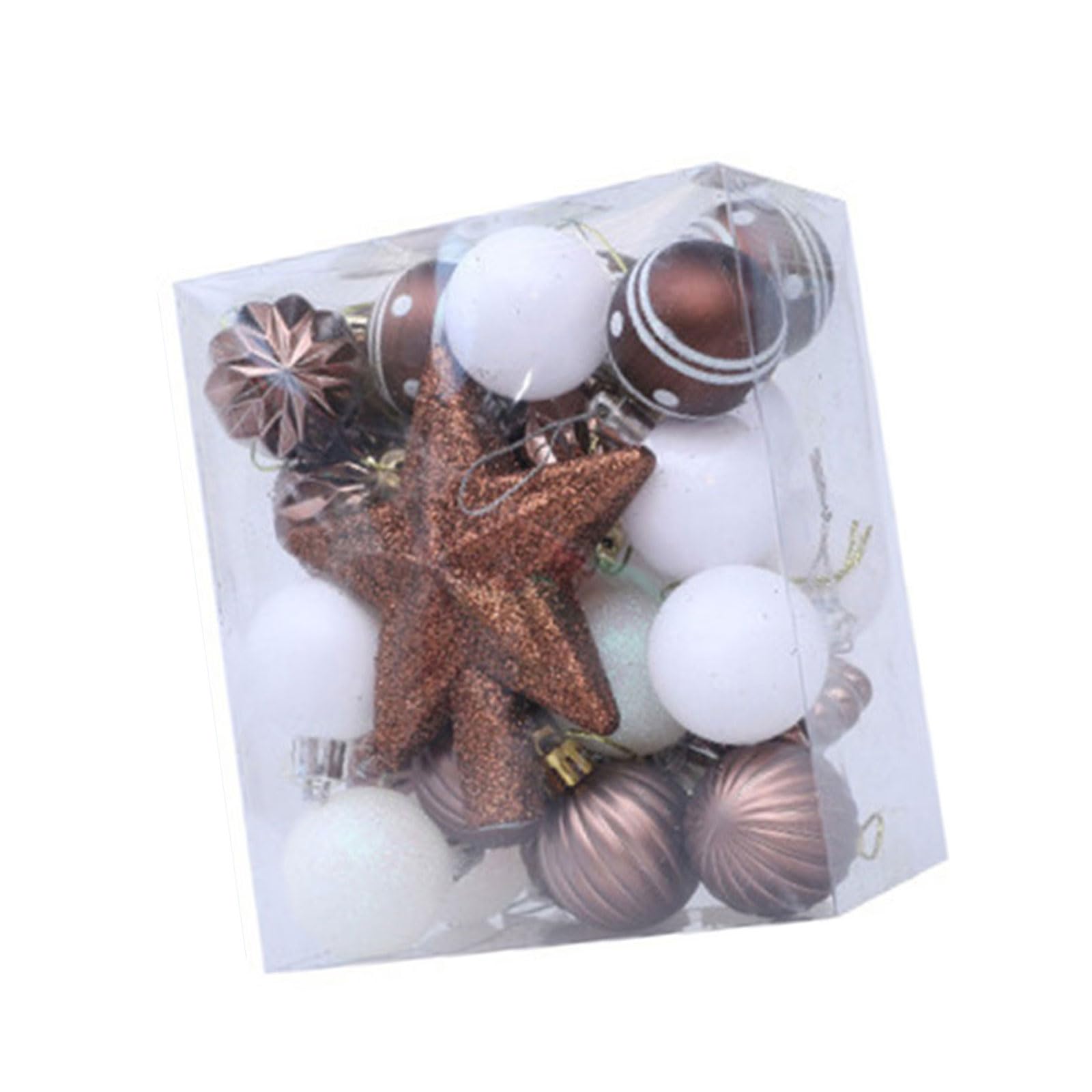 KAQNTUD Pack of 31 Christmas Baubles Baubles Christmas Tree Hanging Ornaments for Wreath Keepsake Winter Holiday Party Centrepieces Holiday Hanging Ornaments