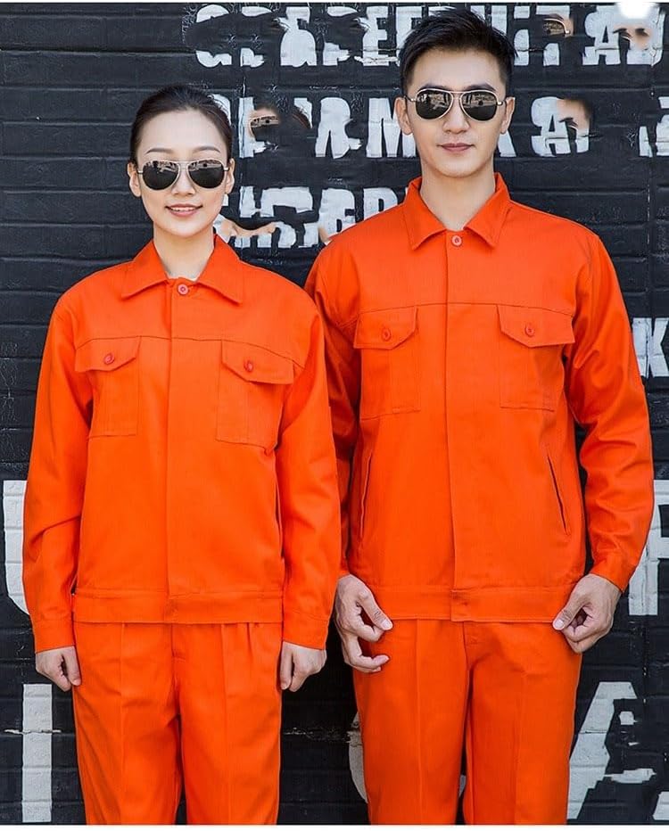 Men's Workshop Workwear Suit - Jacket and Pants Set for Spring Autumn Construction Sites
