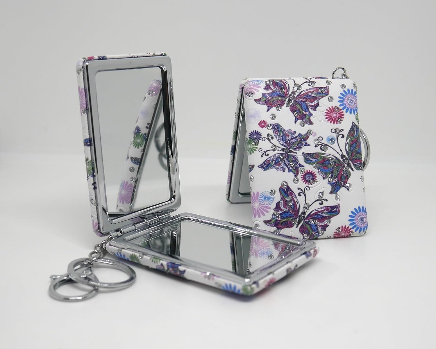 Compact Mirror for Women | Double-Sided Travel Makeup Mirror | Handheld Pocket Mirror for Purse, Keychain, Handbag & Tabletop Use | 2-Sided Cosmetic Mirror for Beauty-picture-25