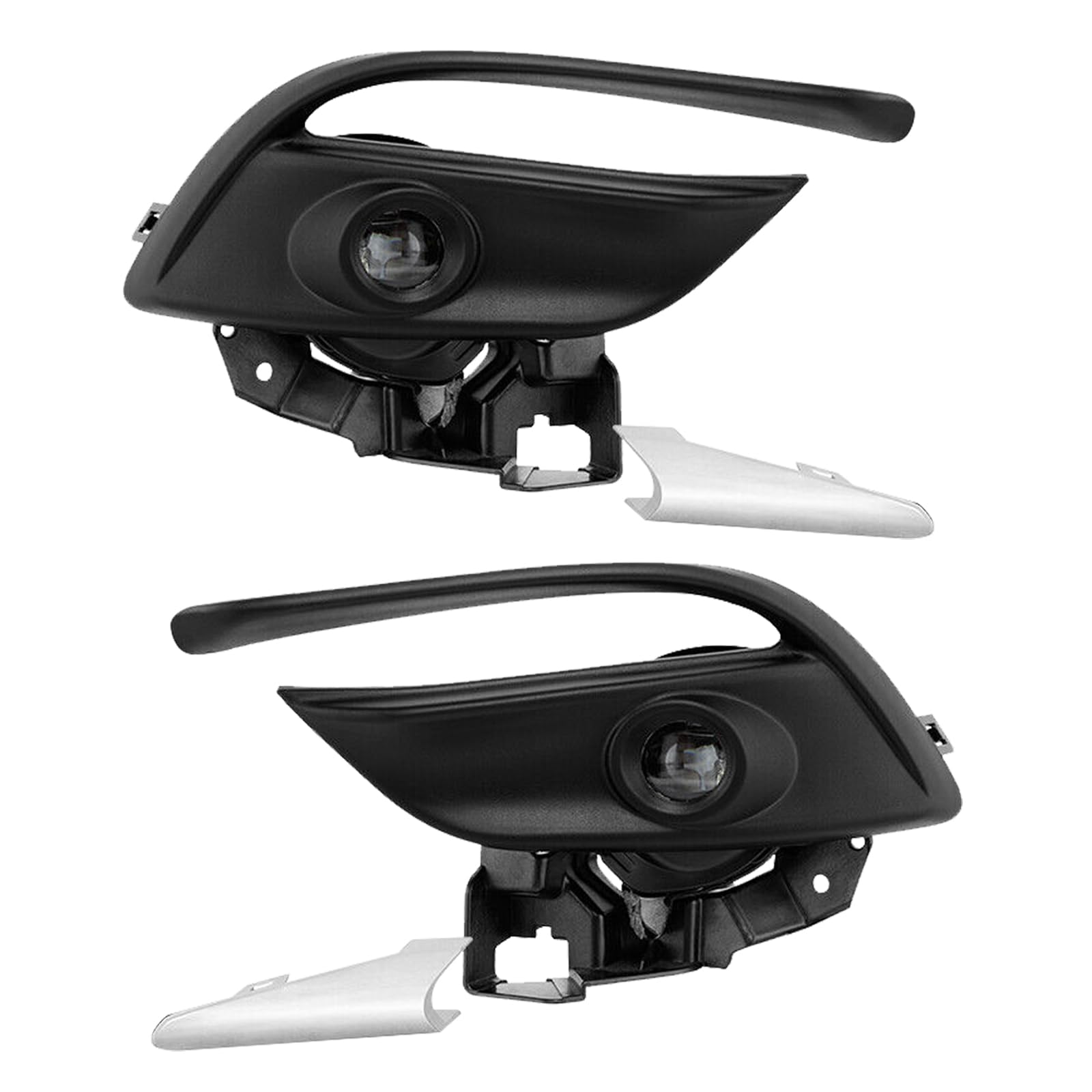 YIYIBYUS for 2017 2018 Mazda 3 LED LH RH Bumper Fog Lights Left Right DRL Foglamp w/Chrome Trim Bezel Switch Assembly Pair Front Lamp Left Right BAJC50C21A,BAJC50C11A