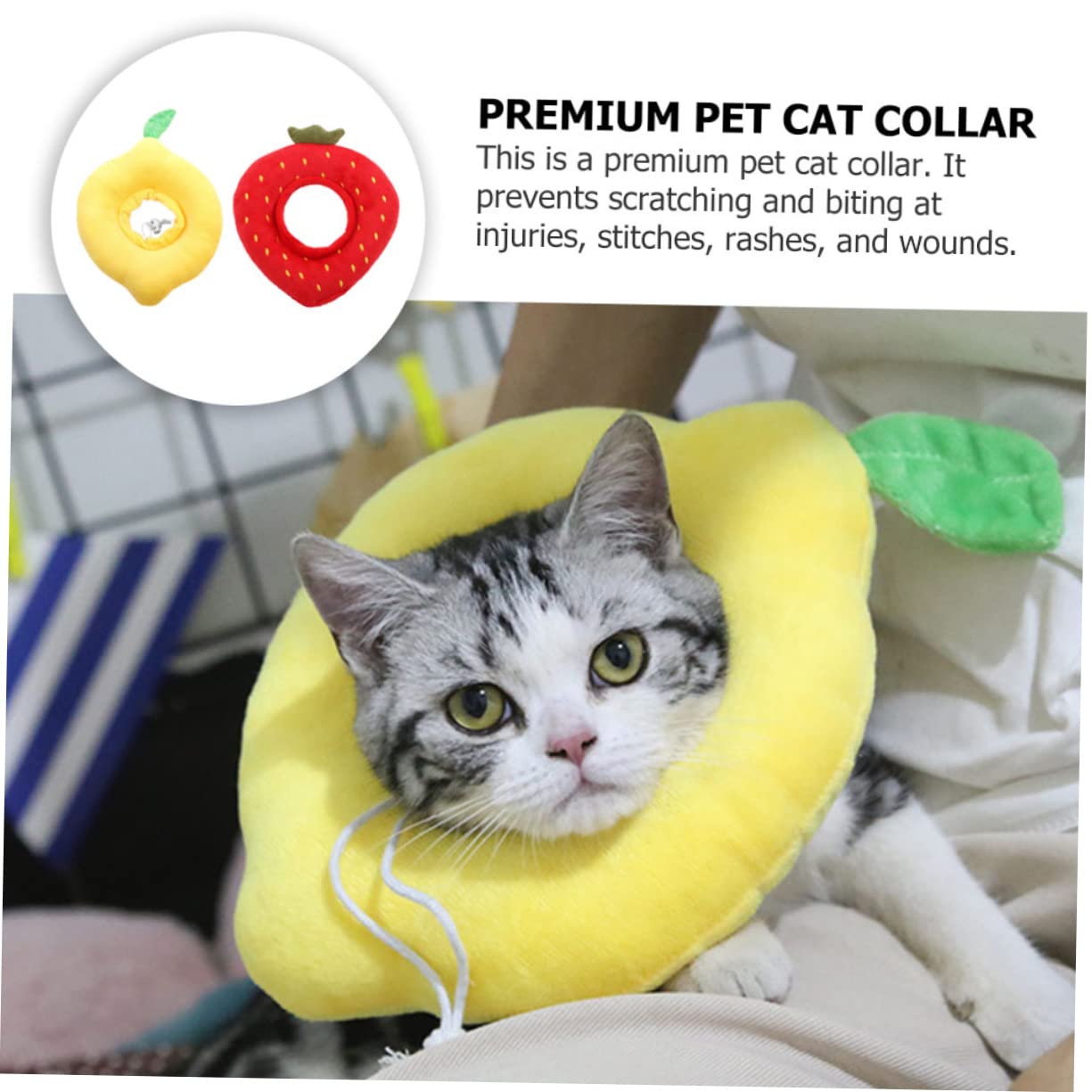 VANZACK 6pezzi Collare Protettivo Regolabile Per Gatti e Cani Cono Per Post-operazione Design Sicuro