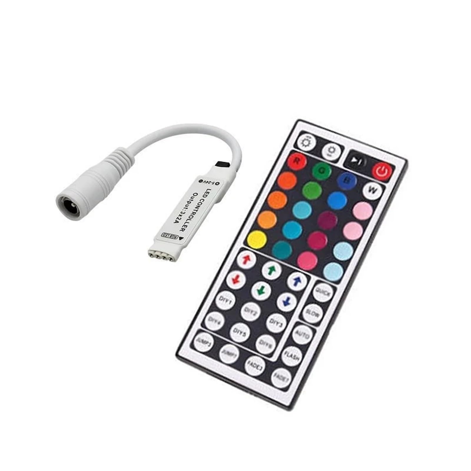 Controlador IR de 44 teclas para tira LED 5050 con selector de brillo y modos