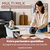 BÉABA, Chauffe-Biberon/Stérilisateur, Chauffe Lait Maternel/Infantil, Multifonctions : 5 Modes, Bain-Marie, Chauffe Petit Pots, Décongelation, Mode Rapide, Mode Stérilisation, Multi Milk, Night blue - 2