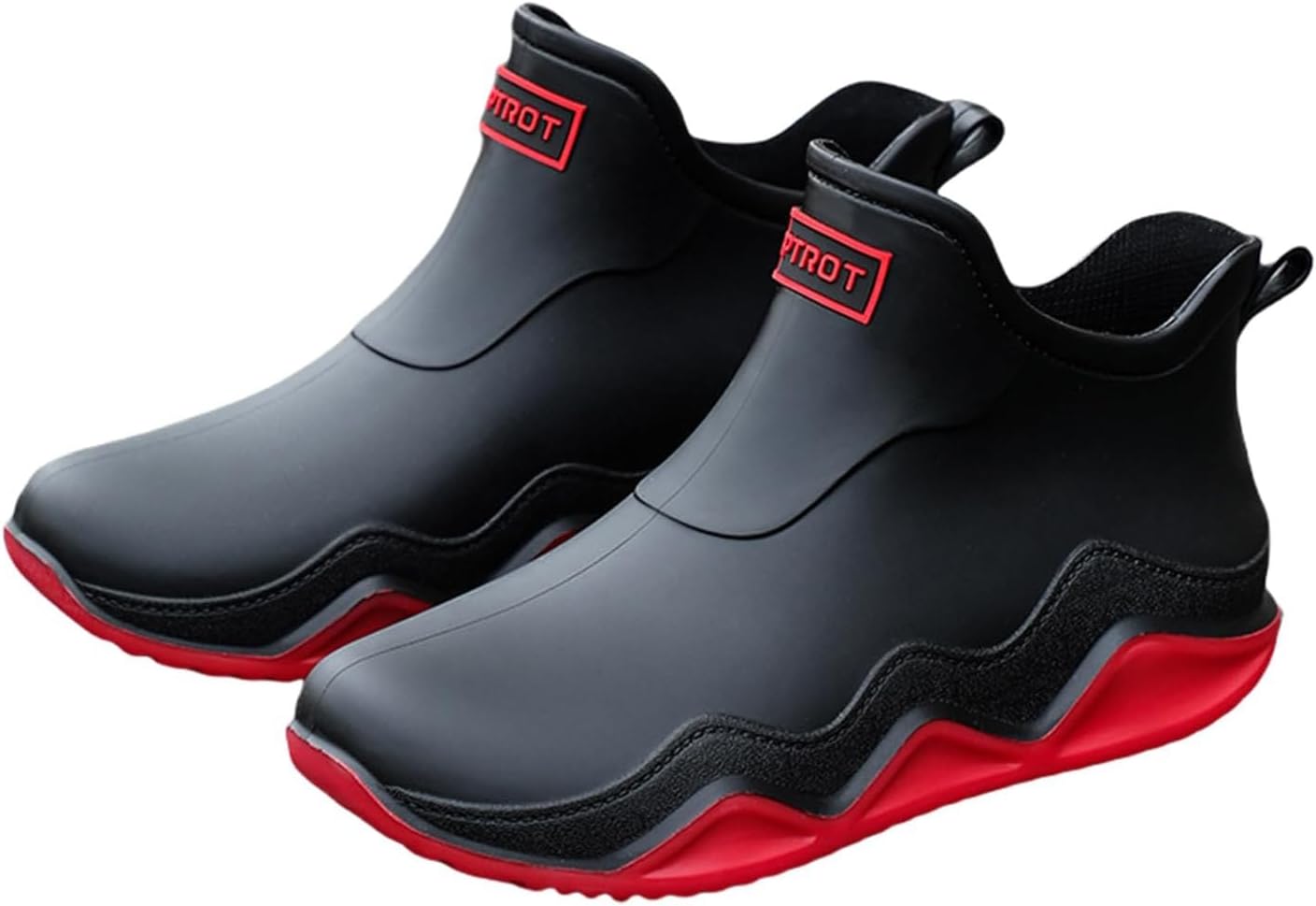 Womens Rain Boots Chelsea Low Top Non Slip Work Shoes Waterproof Oil Resistant Rubber Short Boots Comfortable Walking Water Shoes Garden Work, Food Service, Fishing Travel Booties