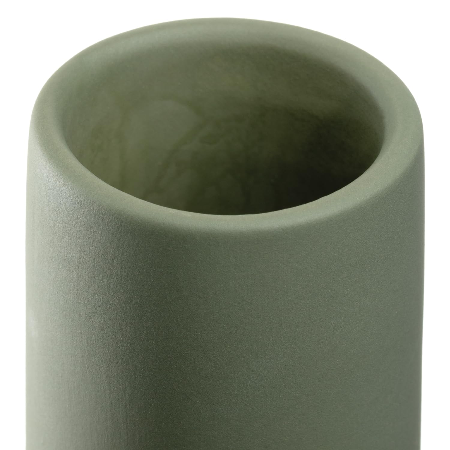 LEONARDO HOME Milano Keramikvase, 1 Stück, Moderne Vase aus Keramik, Dekovase für kunstvolle Blumen-Bouquets, Elegante Blumenvase, Hingucker als Dekoration, Höhe 40 cm, grün, 026821