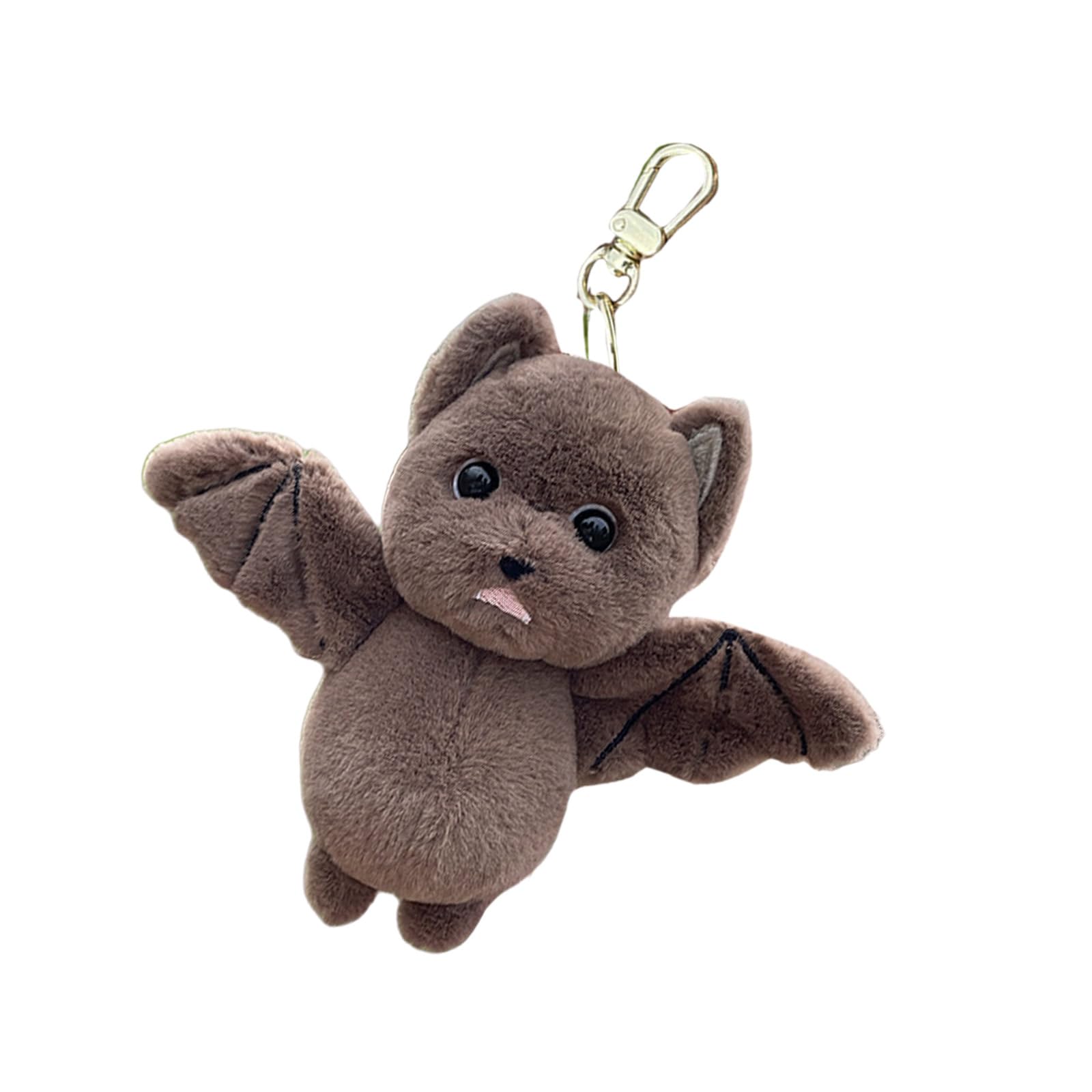 Bottone Unisex Multicolor Bat Plush Toy Keychain Soft Stuffed Animal Bag Charm Backpack Pendant Accessory Halloween Room Decoration Bag Pendant