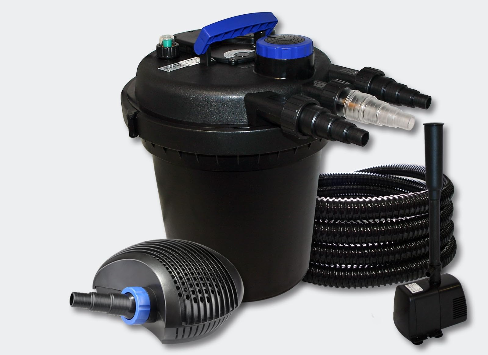 Kit filtrazione bacino pressione 6000l 11 Watt UVC 70 Watt pompa tubo fontana 4216228