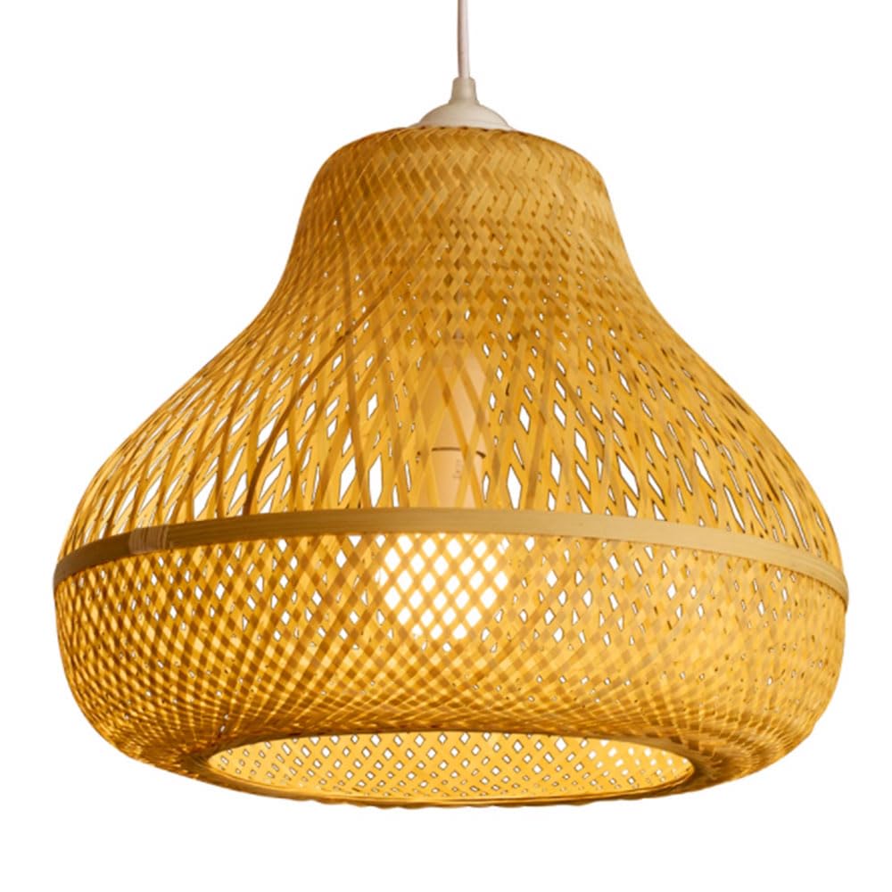 Suspension rotin et bambou pour une ambiance bohème dans la cuisine