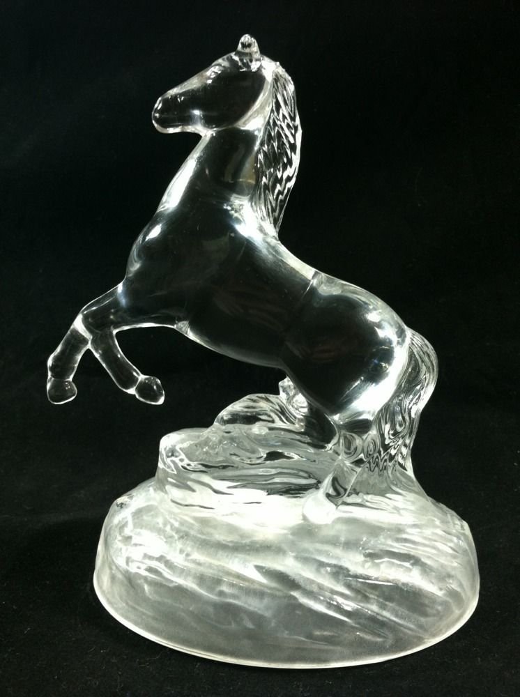Cristal D'Arques 24% Lead Crystal Rearing Up Horse (6")