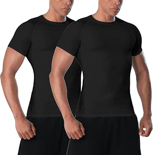 Men's Short Sleeve Compression Jersey Sports Mesh Breathable Quick Dry Armrests, for Fitness Bodybuilding, Running Basketball, Soccer