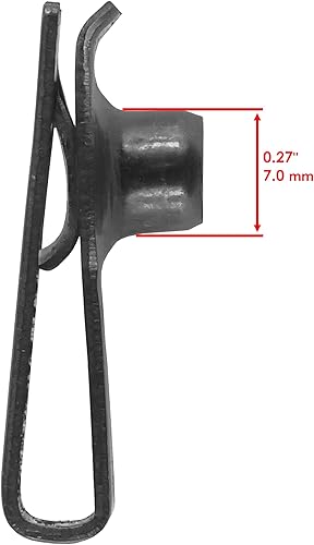 Miniatura 6 de Caltric Juego de clips y pernos para capó de guardabarros de tractor (15 piezas) para John Deere 4400, 4310, 4300, 4210, 4200 (negro)