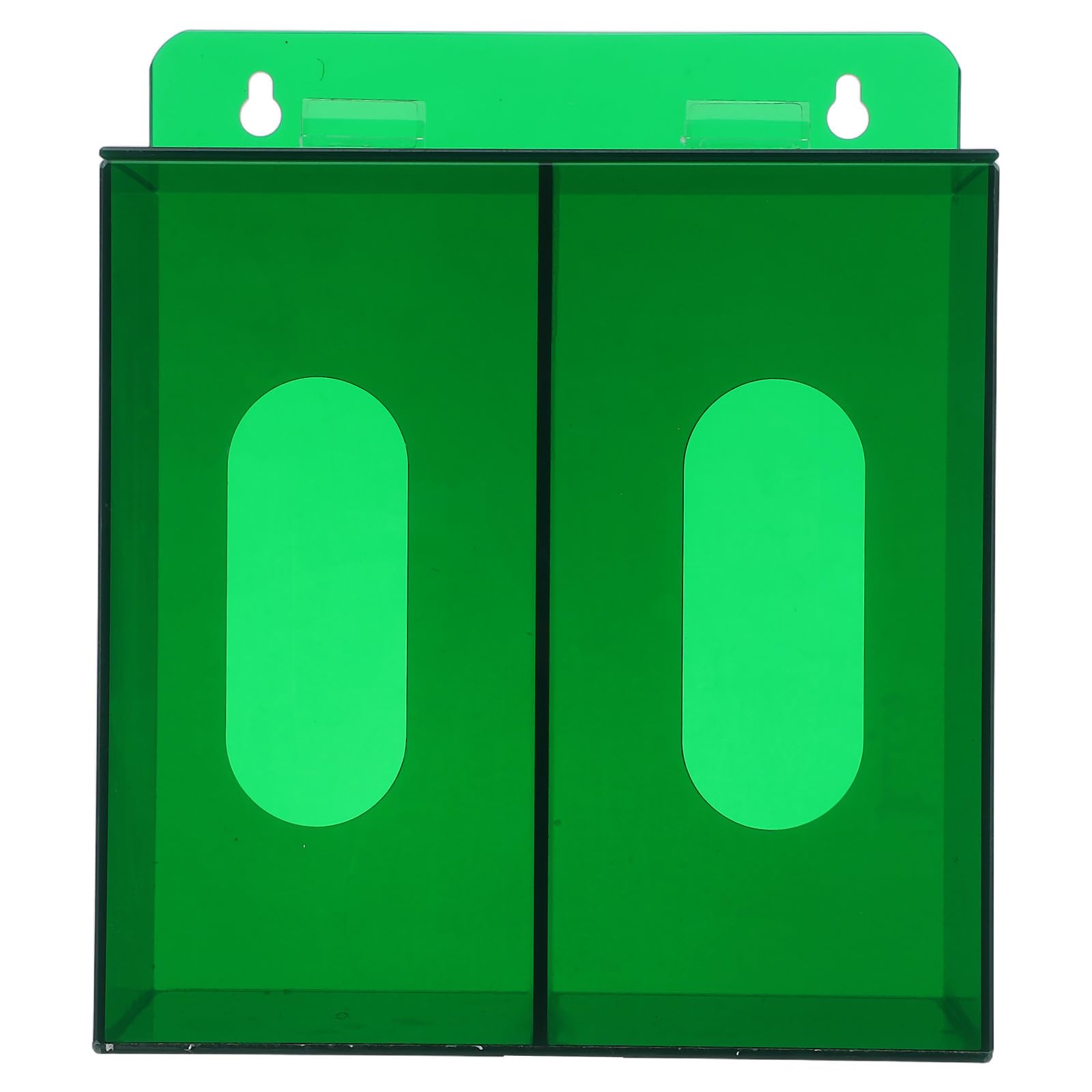 Dispenser da parete per mascherine e guanti - Organizer galleggiante in acrilico con 2 scomparti - Porta mascherine da appendere al muro per casa, ufficio e aula.