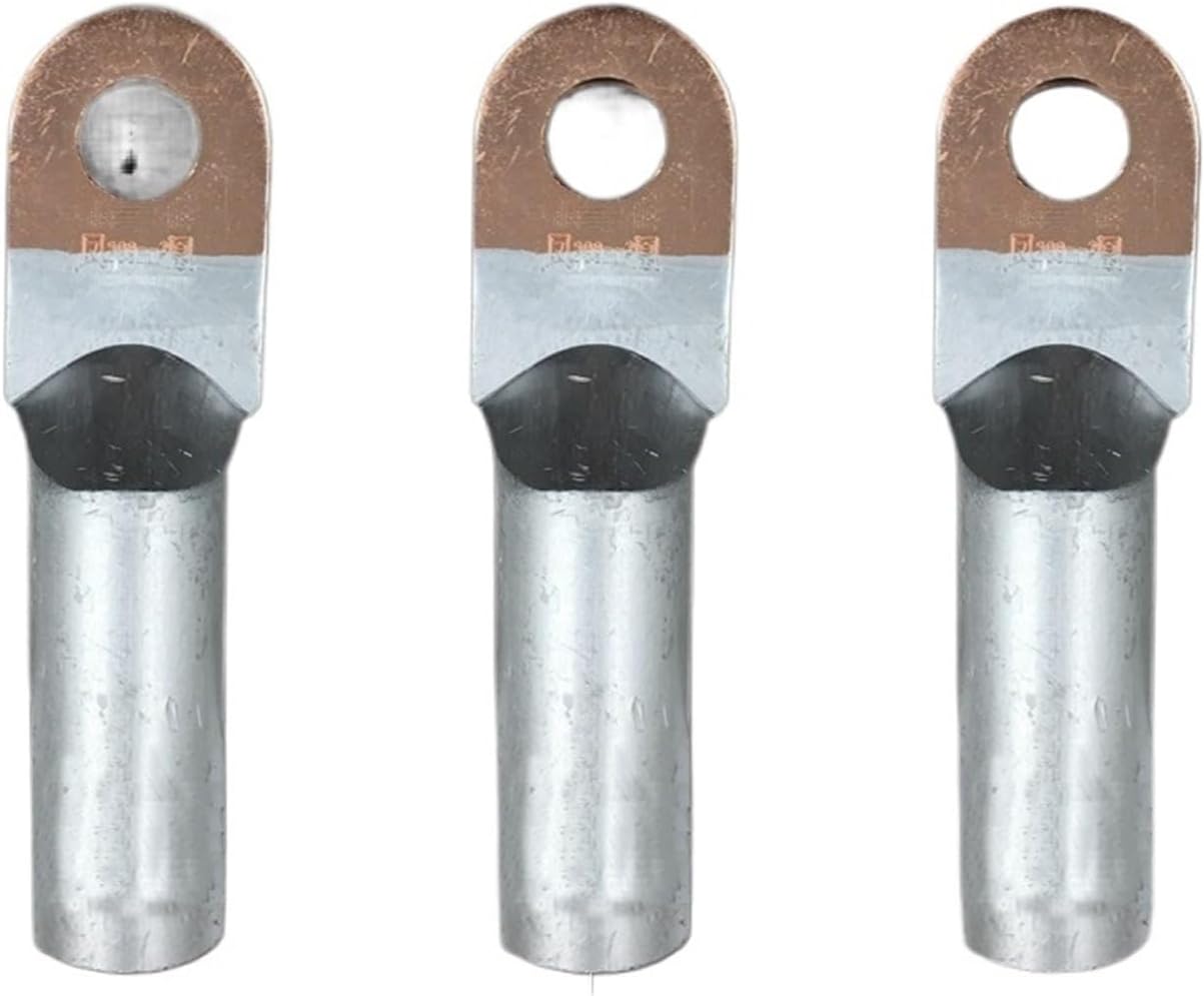 DTL-10 DTL-16 DTL-25 Power Cable Wire Lug Copper Aluminum CU AL Bimetal Connecting Tube Sleeve Joint Connector Crimp Terminal(5Pcs DTL-25)