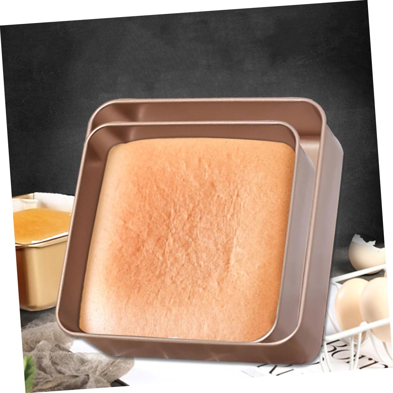 Edelstahl Kuchenform Antihaftbeschichtet Quadratisch Backform Mit Verdicktem Rand Hohe Temperaturbeständigkeit Backzubehör Für Haushalts Und Profi Backen