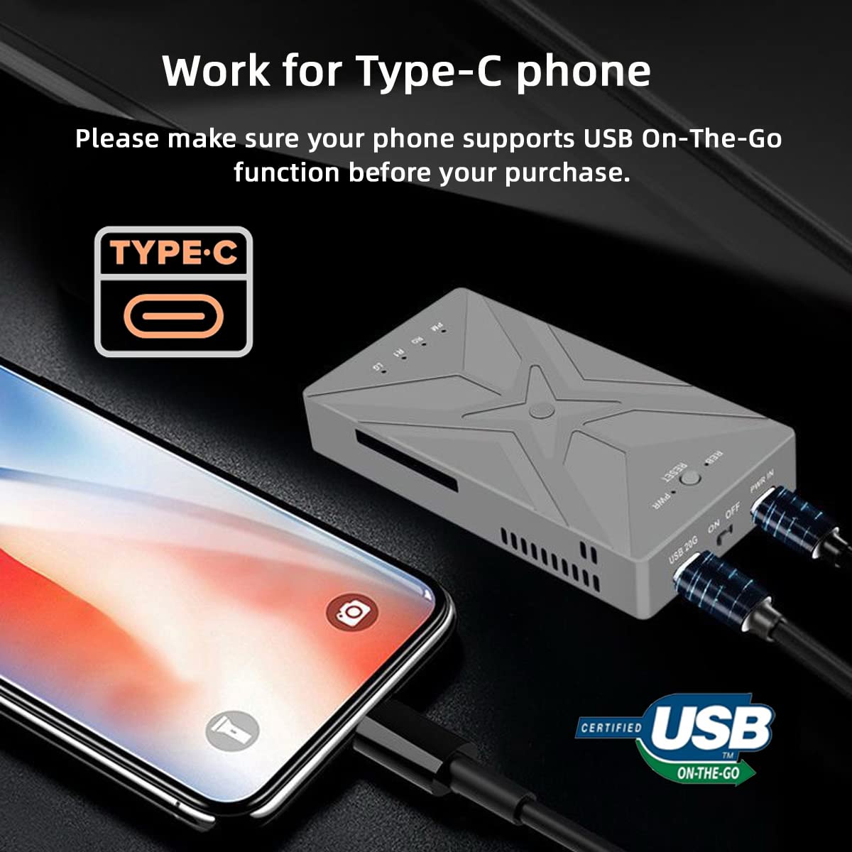 Podwójny NVME M.2 NGFF M-Key do USB-C Type-C Raid0 Raid1 JOBD duża obudowa 20 Gb/s z adapterem Hyper Fan Raid0