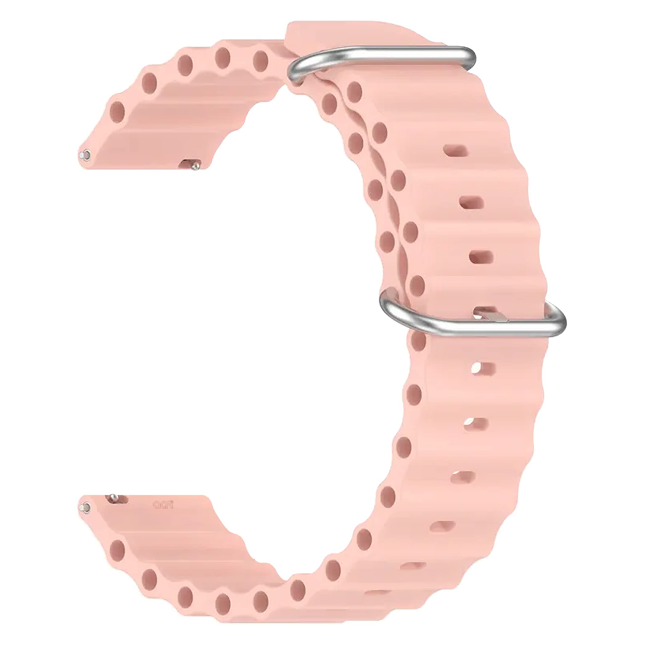 ACM Watch Strap Silicone Smart Belt compatible with Fire-Boltt Cobra Bsw086 Smartwatch Classic Band Creame