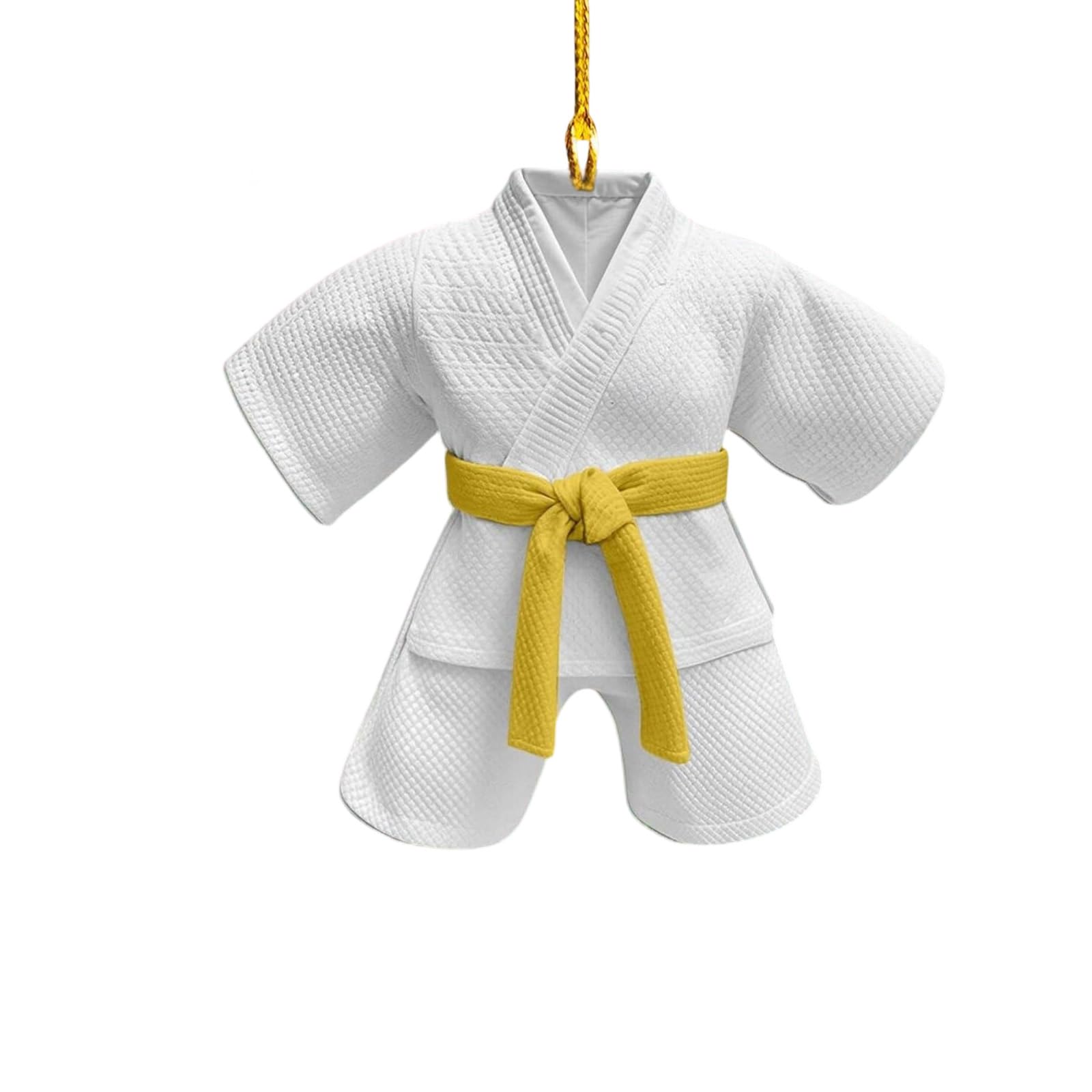 Rearview Mount Sports Theme 2D Flat Acrylic Ornament Charm Hanging Decoration Taekwondo Suit Pendant Decoration Safe Driving View Car Ornament