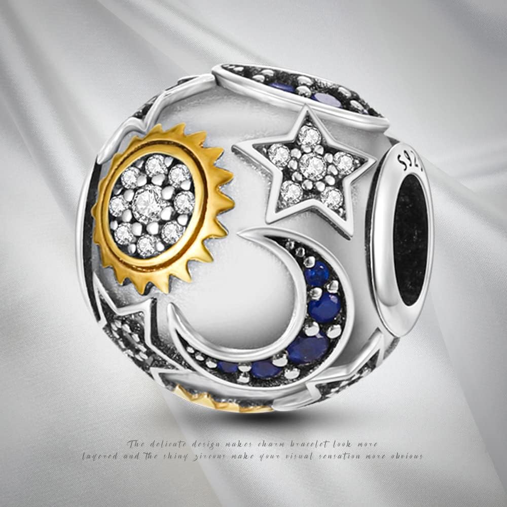 Pandach 925 Sterling Silver Charms for Bracelet&Necklace Dangle Pendant Bead with 5A Cubic Zirconia Stones,Jewelry Beads Gifts for Women - Image 7