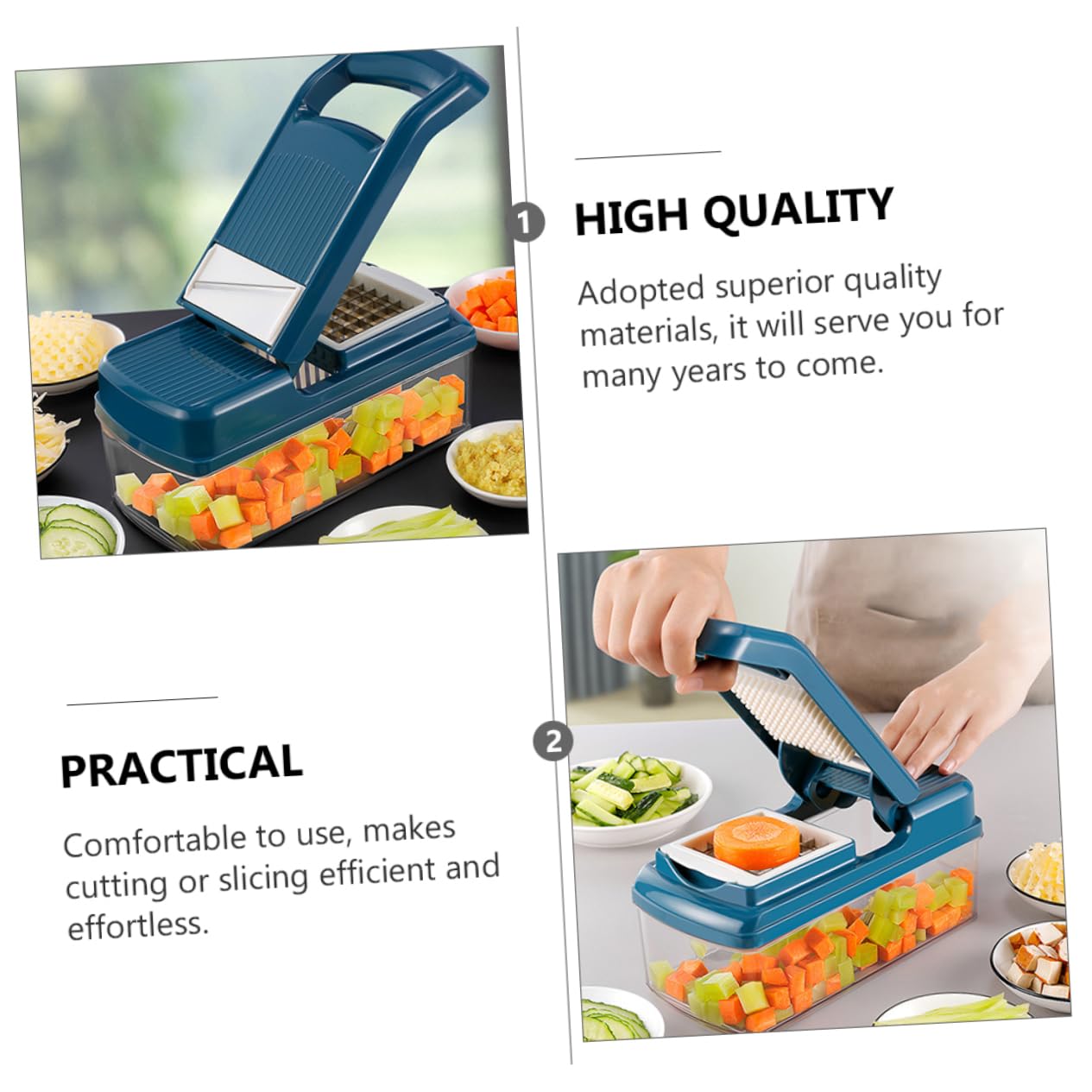 COLLBATH 1ensemble Cutter De Légumes Multifonctionnel Éplucheur Et Trancheuse Pour Fruits Pommes De Terre Et Carottes Outil De Cuisine Pratique