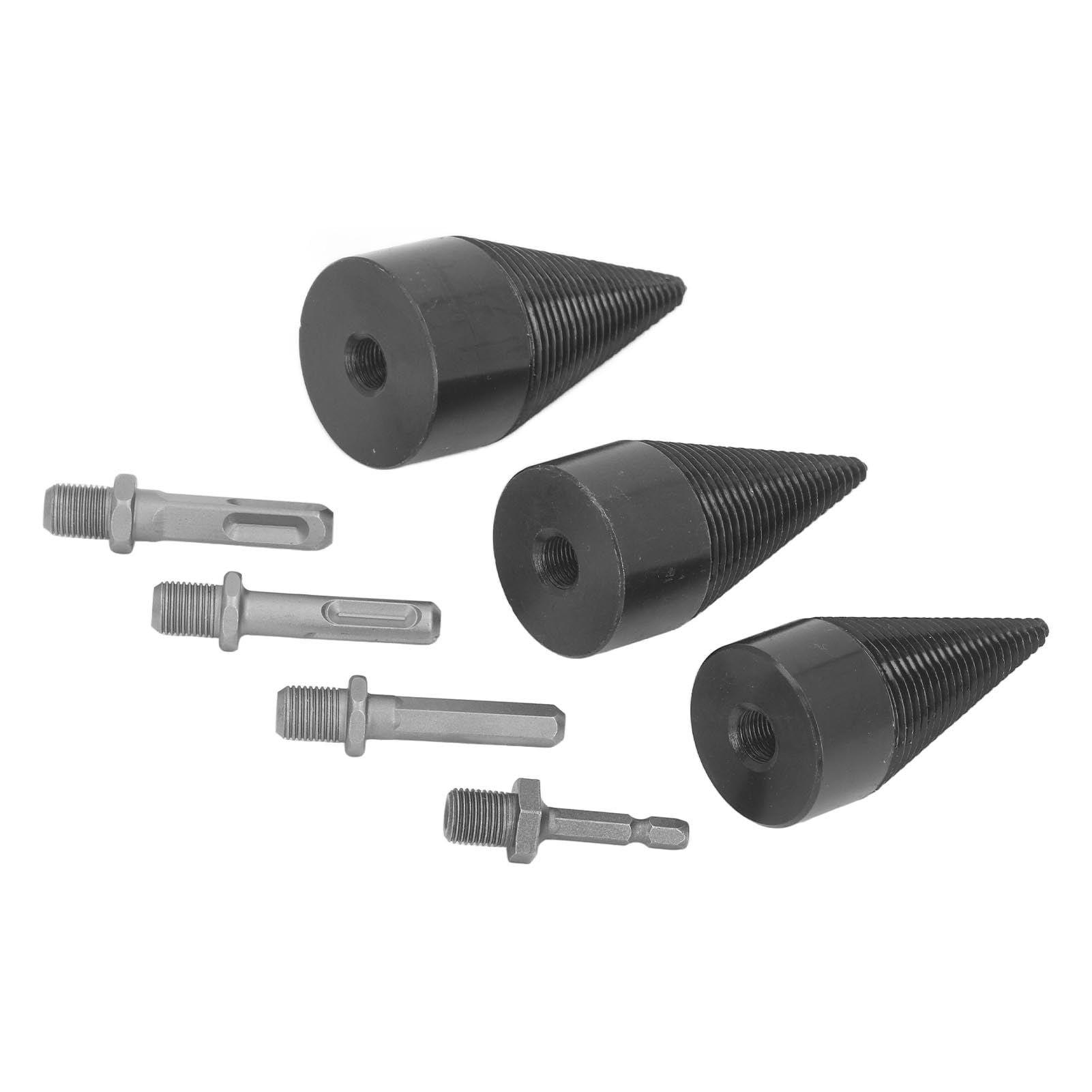 Kit di punte per spacco per legno, set di punte per spacco per legno, punte per spacco per legna da ardere per carichi pesanti da 32 mm 42 mm 50 mm con steli esagonali rotondi