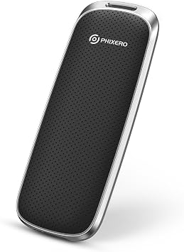 PHIXERO P10PRO External SSD NVMe 1TB, Up to 1050MB/s, USB 3.2 Gen2, Includes 2-in-1 USB C Cable, Portable SSD for iPhone 15/16 PRO/Android/Mac, Black
