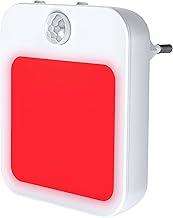 Toys4Boys Red LED Night Light with Motion Sensor - Adult Child Plug in Night Light - Red Light for Sleep - Dimmable - 230V LED Bedside Lamp for Bedroom, Hallway, E