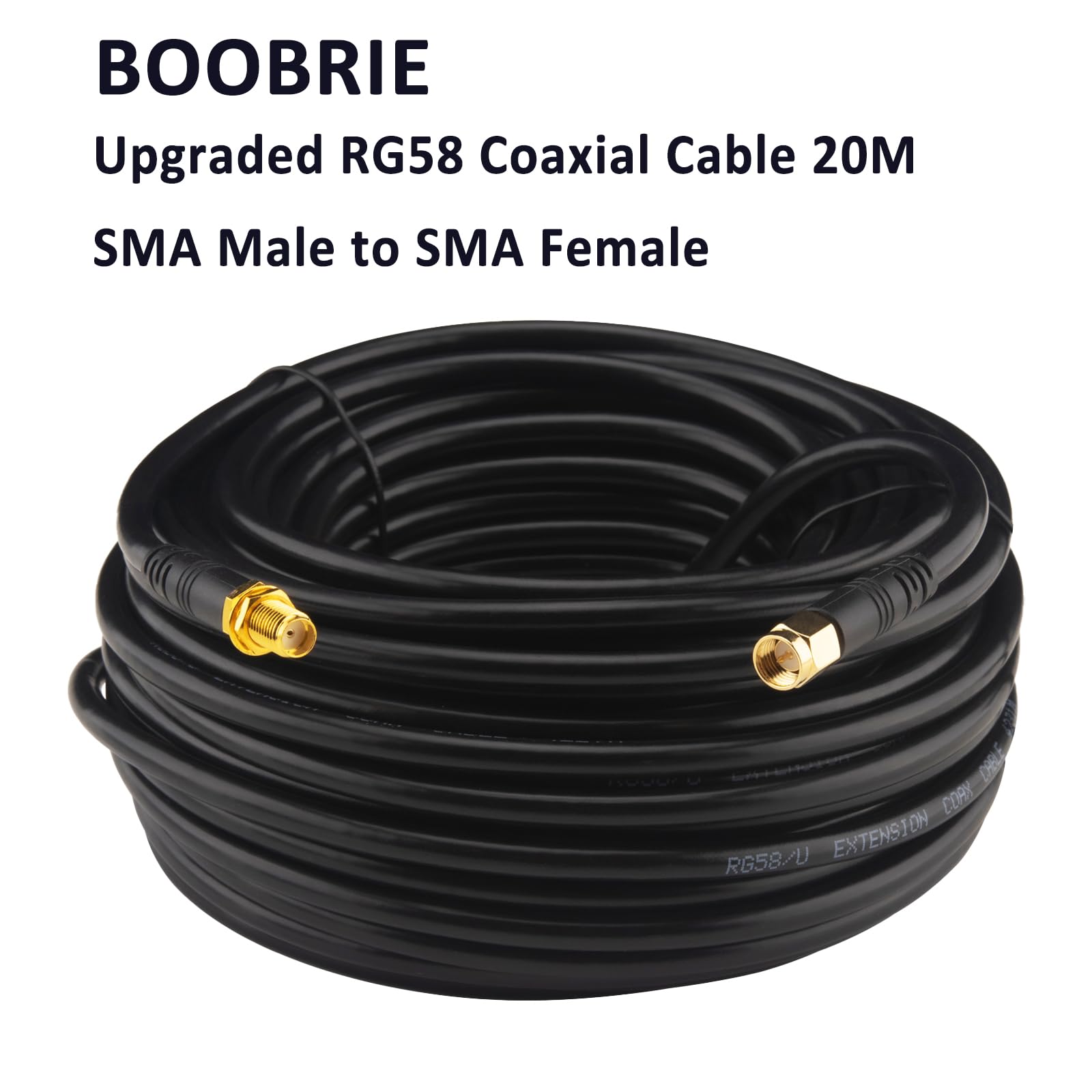 Câble d'antenne WiFi SMA mâle vers SMA femelle RG58/U,Câble coaxial 50 ohms,Câble d'extension SMA à faible perte,Câble d'extension 3G 4G LTE,Antenne WiFi sans fil LAN (pas pour téléviseur)