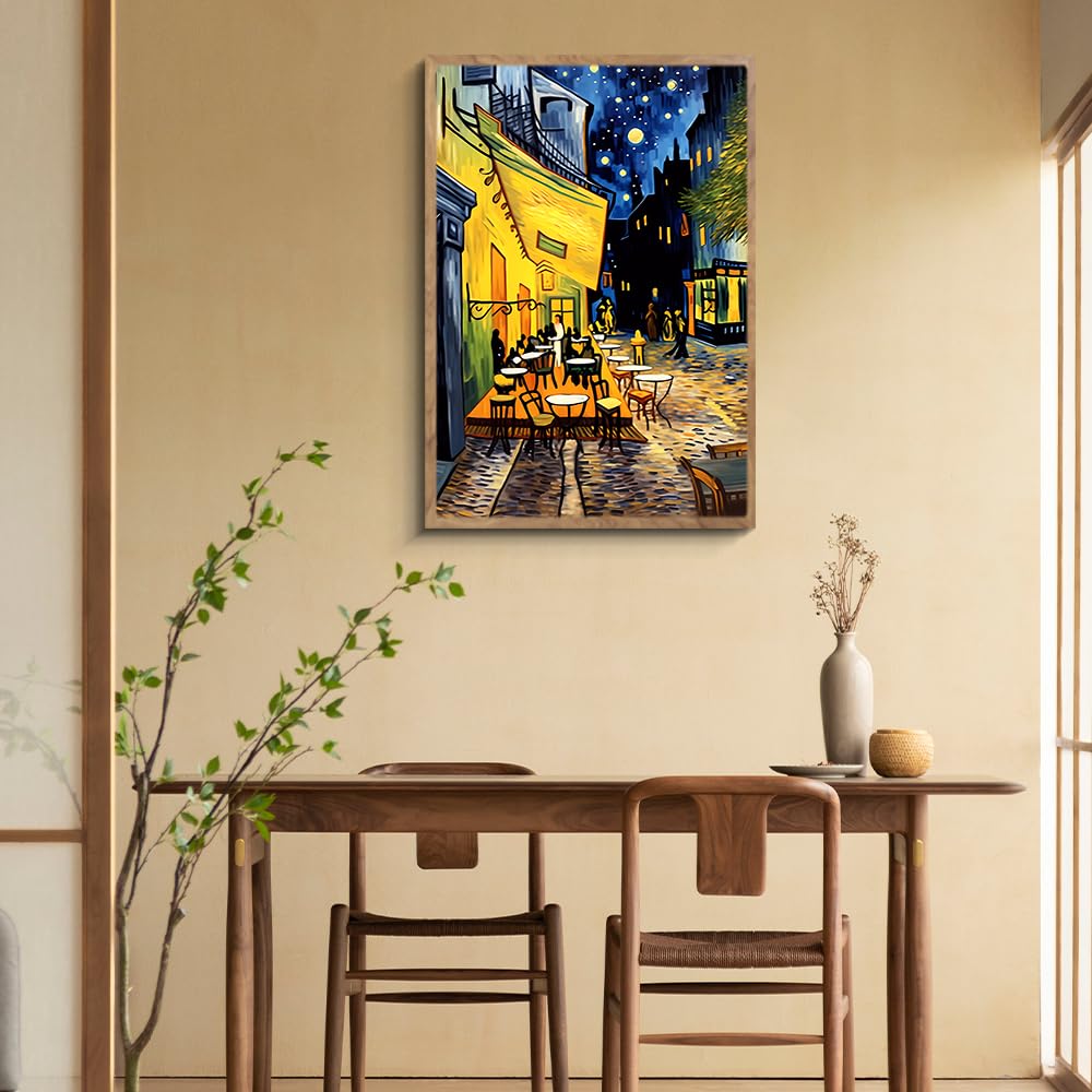 Amazon.co.jp: 阪画屋 ゴッホ 「夜のカフェテラス」風 アートパネル