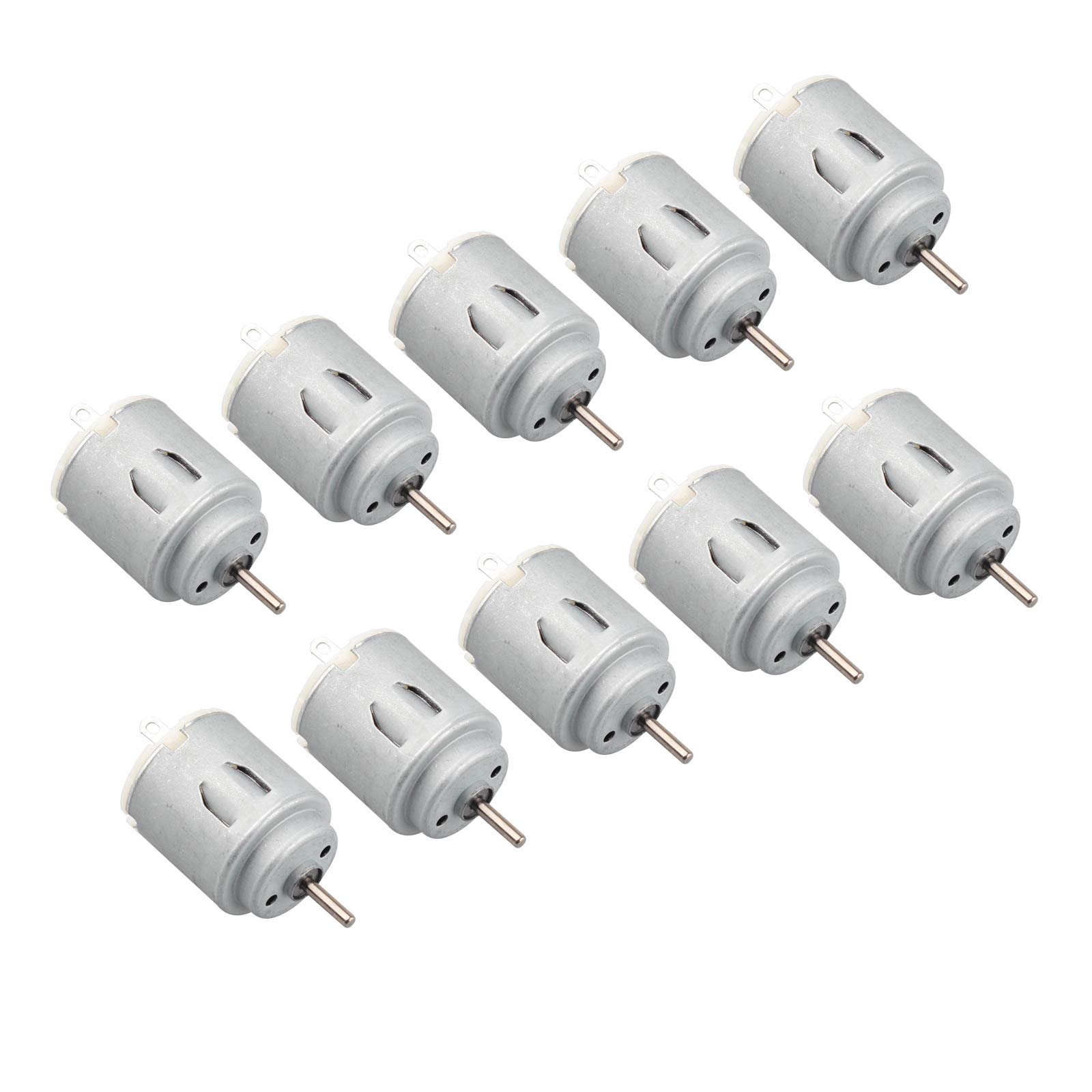 HALJIA 10PCS DC Motor 140 R140 Mini Electric Motor Round Micro Motor DC 3V-6V 15000 RPM High Speed Motor for DIY Toys Small Fan DIY Small RC Car Motor