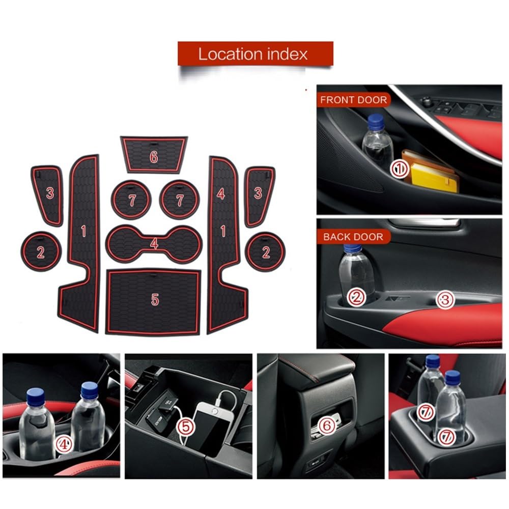 Auto Türnut Matten Set Für Toyota Corolla E210 - 11-teiliges Anti-Rutsch Set