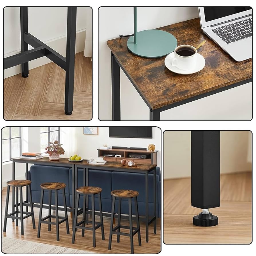 Amazon.com: Bar Table with Sturdy Metal Frame, Industrial