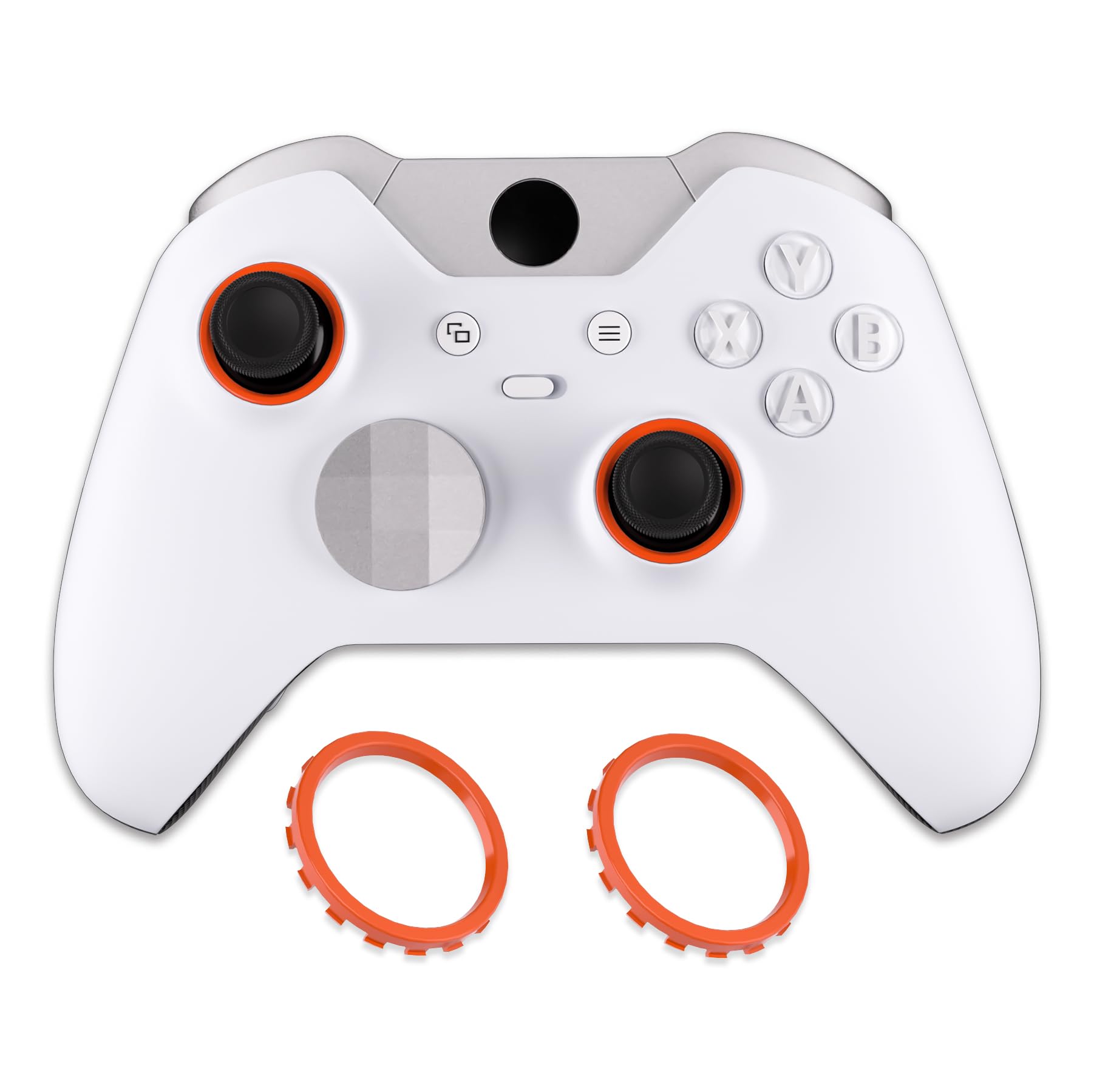 eXtremeRate Anillos de Joysticks para eXtremeRate Carcasa ASR Versión para Xbox Series X/S Control Anillos de Acentos Rings Accesorios para Xbox One Elite, Elite Series 2 Mando(Naranja)