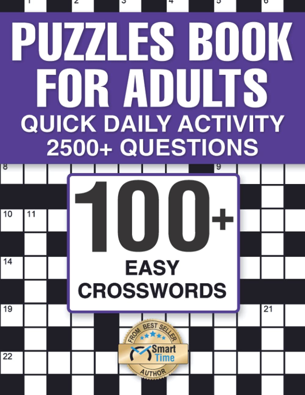 100+ Easy Crosswords: Puzzles Book for Adults | Quick Daily Activity & 2500+ Questions