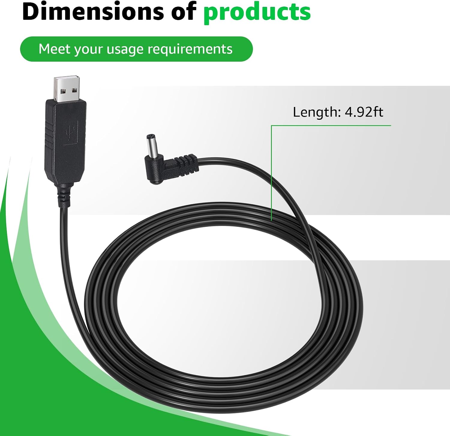 4.9FT USB Charger Cord for Rugged Radios Extra Large Battery&Handheld Radio image 2