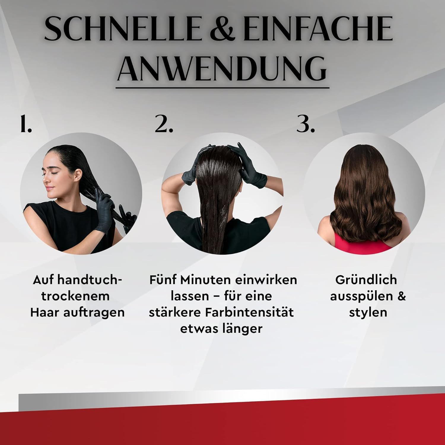 Brillance Glanz-Behandlung, Haar Glossing Schoko Braun 6 x 150 ml, temporäre Haarfarbe, die wie eine Haarmaske angewendet werden kann, hält bis zu 6 Haarwäschen