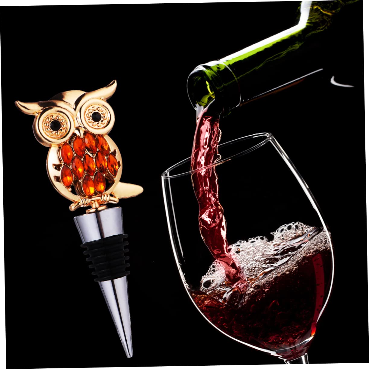 Mobestech 1 Pc Corcho Tapones De Botellas De Vino De Animales Tapón De Champán De Animales Tapones Para Botellas De Vino De Halloween Vino Espumoso Aleación De Aluminio Familiar