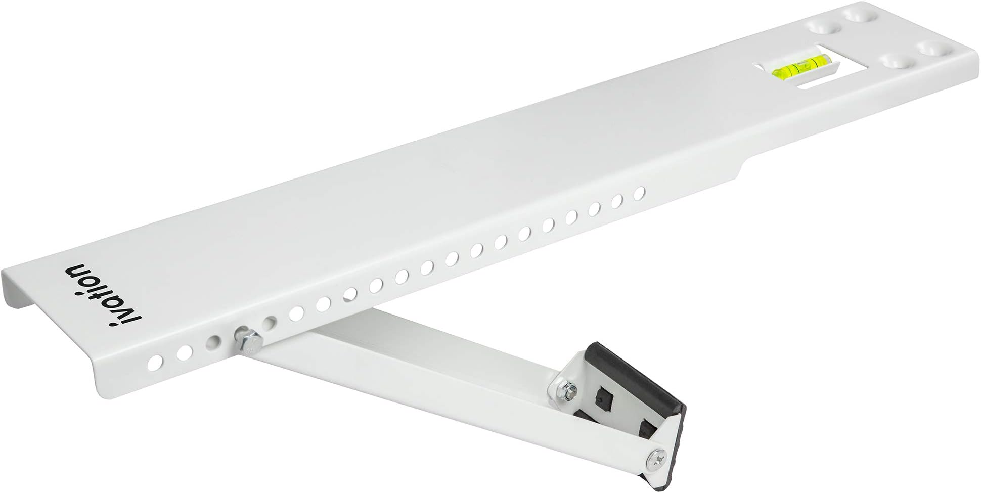 Ivation Universal Air Conditioner Support Bracket | 19” Easy-Install Adjustable Platform for AC Units Up to 170 Lbs. | Support Leg with Rubber Foot, Built-in-Level & Extenders for All Window Types