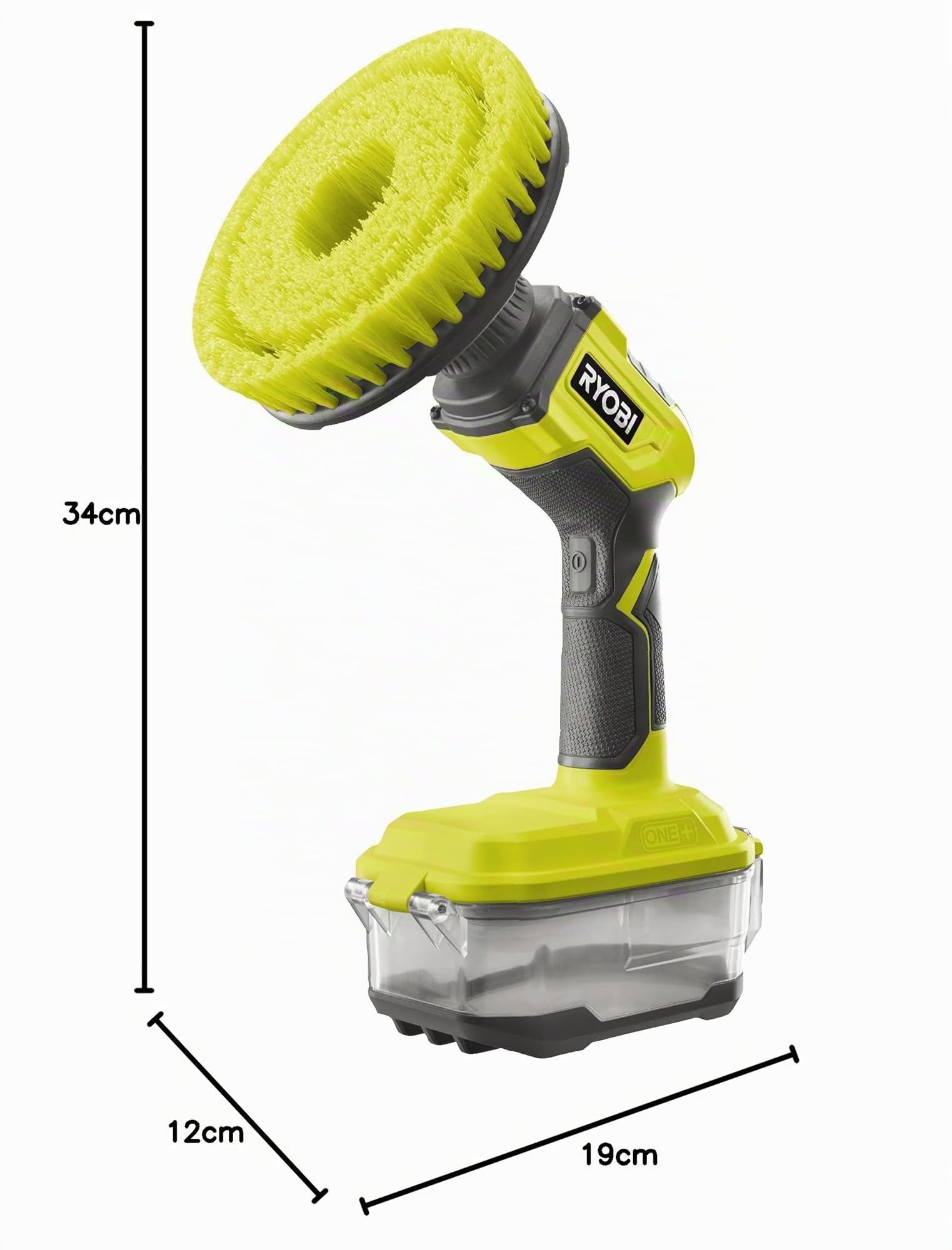 RYOBI - Brosse Rotative 15cm sans Fil 18V One+ R18CPS-0 – Idéal Nettoyage Carrelage, Douche, Extérieur – Moteur Puissant, Étanche IPX7 – Batterie Non Incluse