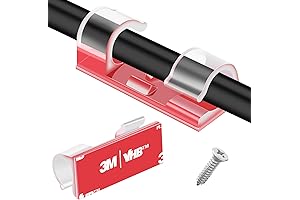 XHF 50pcs Clear Self Adhesive Wire Clips